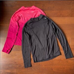 Black and Pink Long Sleeve Shirts